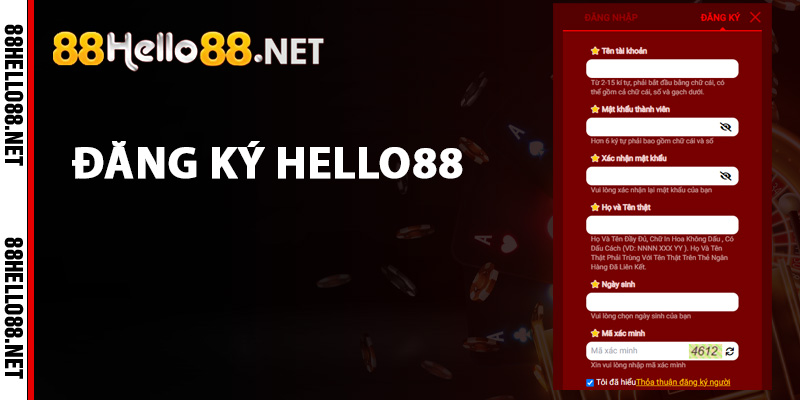 Đăng Ký Hello88 Nhận Ngay 88k Tiền Thưởng Cho Người Mới 7 Hướng dẫn đăng ký Hello88